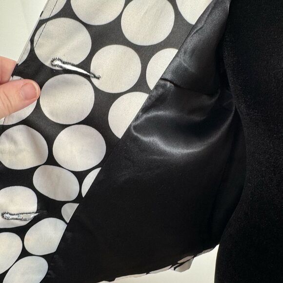 Vertigo Paris Black and White Geometric Cape blazer women’s medium - Picture 11 of 14